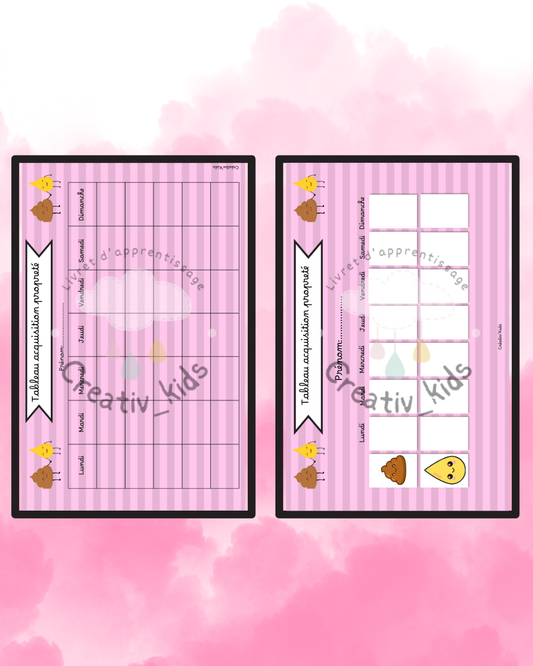 Girl's hygiene chart