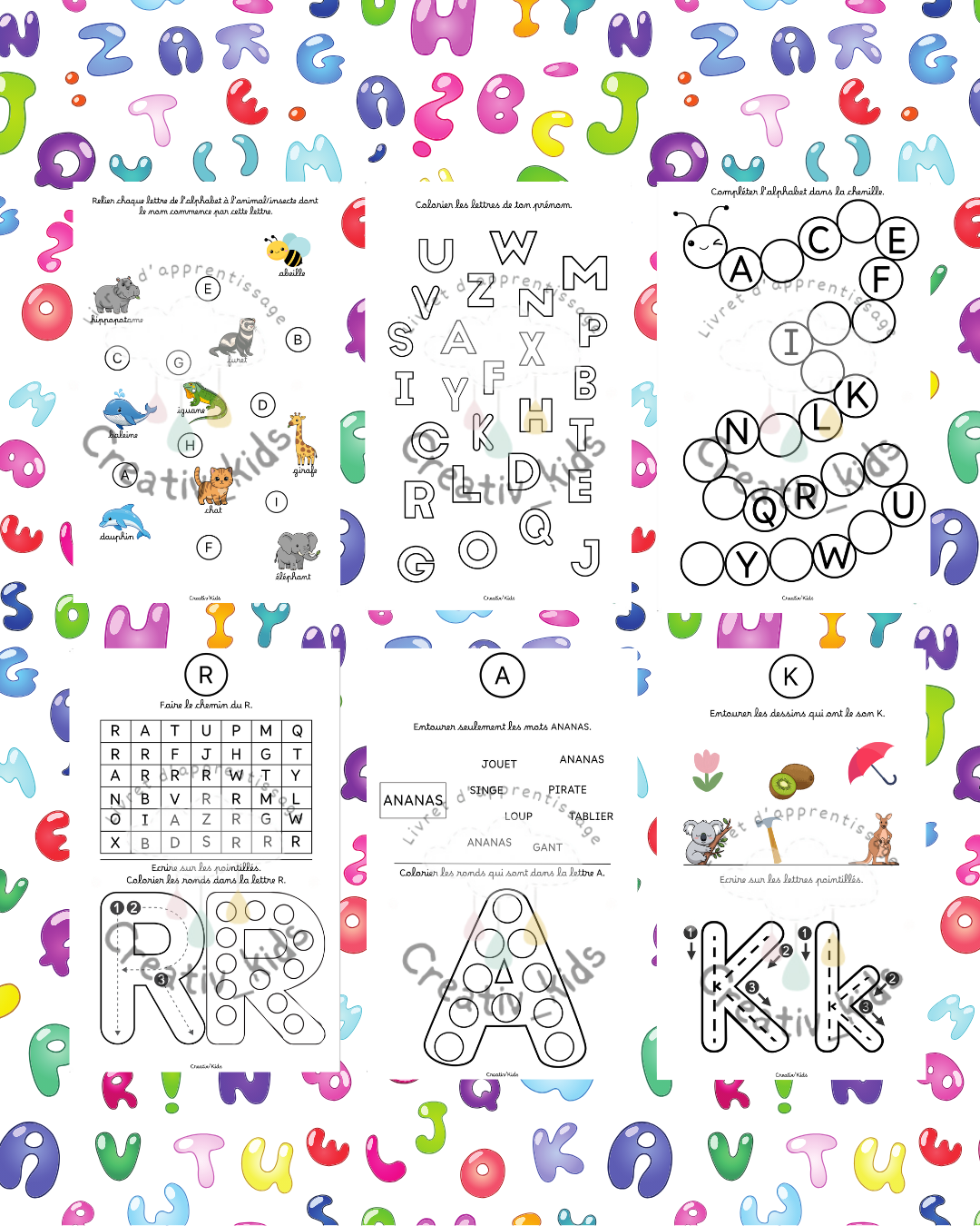 Mon livret d'activité : L'ALPHABET