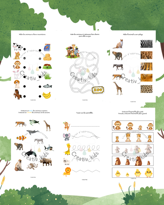 Mon livret d'activités :  ANIMAUX