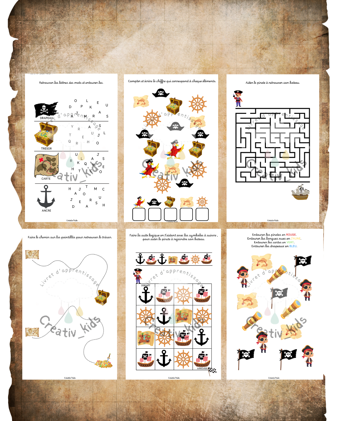 Mon livret d'activités : PIRATES